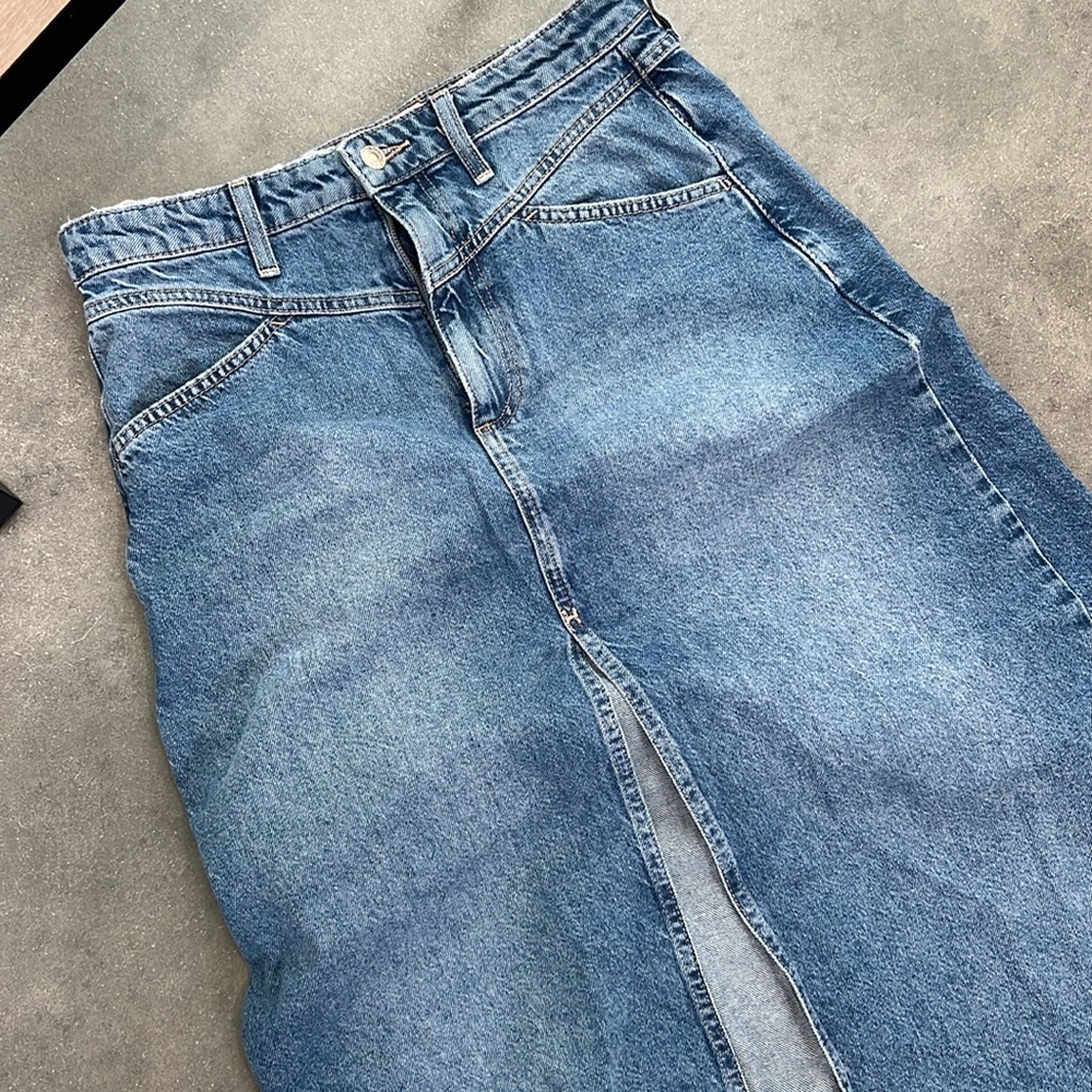 Free People - Denim Maxi Skirt - Picture 7 of 8